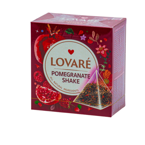 Прекрасный вкус чая Lovare Pomegranate Shake в пирамидках, 15шт*2г/упаковка!