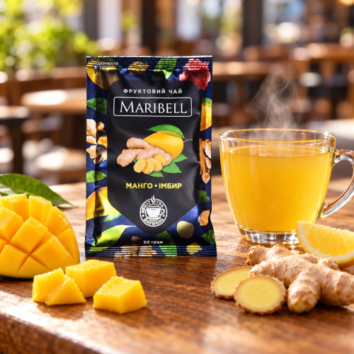 Чай-концентрат Maribell манго-імбир, саше 50г
