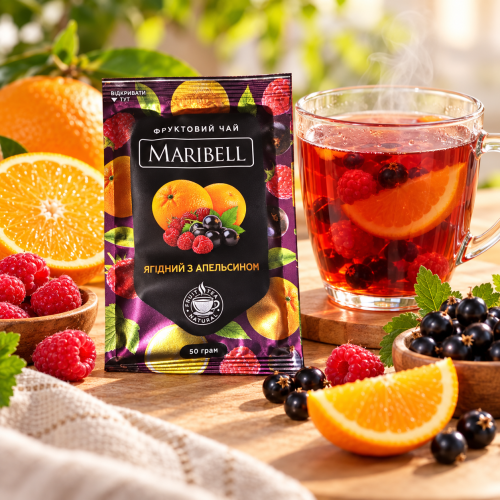 Чай-концентрат Maribell ягідний з апельсином, саше 50г