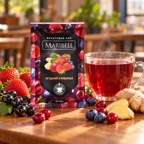 Чай-концентрат Maribell ягідний з імбирем, саше 50г Чай-концентрат Maribell ягідний з імбирем, саше 50г