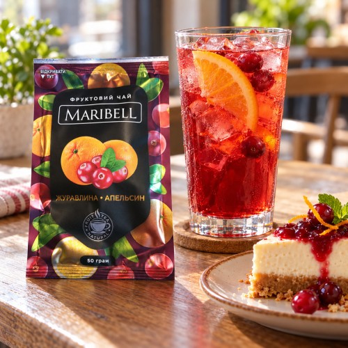 Чай-концентрат Maribell клюква-апельсин, саше 50г