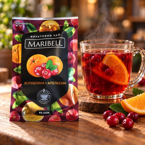 Чай-концентрат Maribell клюква-апельсин, саше 50г