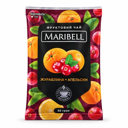 Чай-концентрат Maribell клюква-апельсин, саше 50г