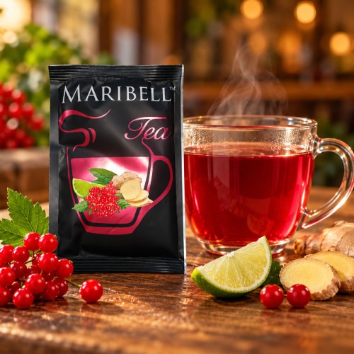 Чай-концентрат Maribell калина-имбирь-лайм, саше 50г