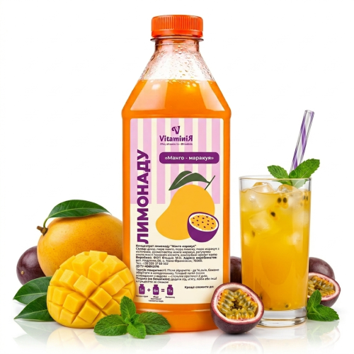 Лимонад VitaminiЯ манго-маракуйя, пластик 1л