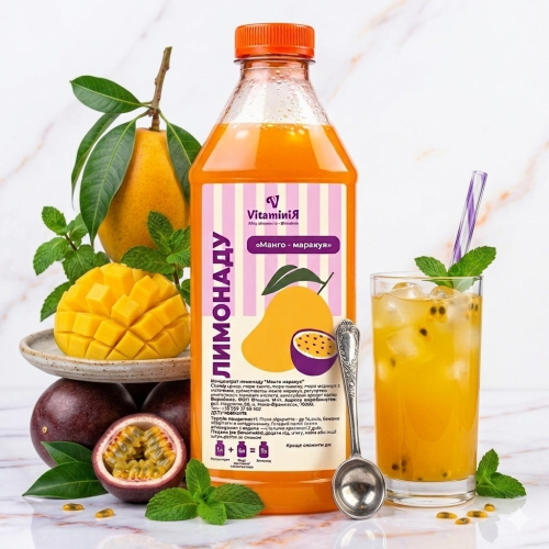 Лимонад VitaminiЯ манго-маракуйя, пластик 1л