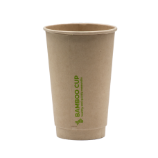 Стакан паперовий двошаровий Bamboo Cup 500мл. Кришка ST90