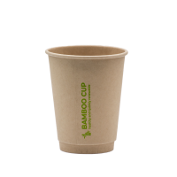 Стакан паперовий двошаровий Bamboo Cup 400мл. Кришка ST90
