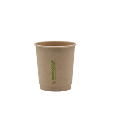 Стакан паперовий двошаровий Bamboo Cup 185мл. Кришка ST72