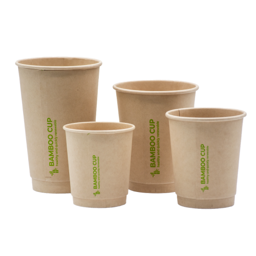 Стакан паперовий двошаровий Bamboo Cup 185мл. Кришка ST72
