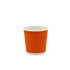 Стакан паперовий гофрований помаранчевий 110мл 30шт/пач
