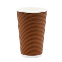 Стакан паперовий гофрований шоколад 500мл (25/500). Кришка ST90 Стакан паперовий гофрований шоколад 500мл (25/500). Кришка ST90