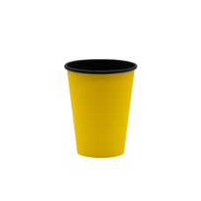 Стакан бумажный однослойный BringMe YELLOW 400мл. Крышка ST90