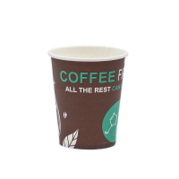 Стакан паперовий одношаровий Coffee First 250мл. Кришка ST75