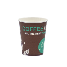 Стакан паперовий одношаровий Coffee First 250мл. Кришка ST75