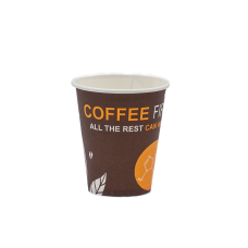 Стакан паперовий одношаровий Coffee First 175мл. Кришка ST69