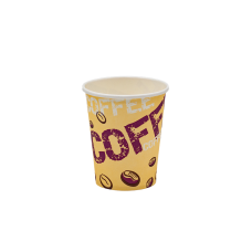 Стакан бумажный однослойный "Coffee" 340мл. Крышка ST80