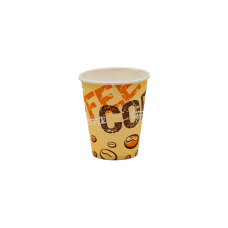 Стакан бумажный однослойный "Coffee" 175мл. Крышка ST69