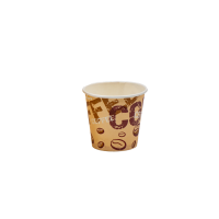 Стакан бумажный однослойный "Coffee" 110мл