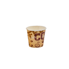 Стакан бумажный однослойный "Coffee" 110мл