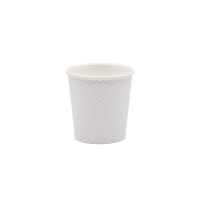 Стакан бумажный однослойный рельефный White Sensitive 110мл