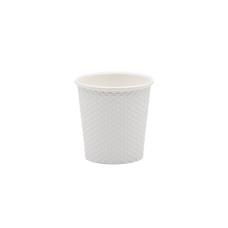 Стакан бумажный однослойный рельефный White Sensitive 110мл