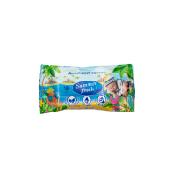 Салфетки влажные Summer Fresh ромашка, с клапаном, 120шт