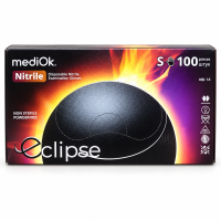 Рукавички нітрилові, без пудри, ECLIPSE Black S, міцні