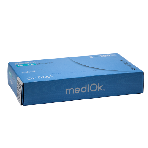 Рукавички нітрилові, без пудри, блакитні, S