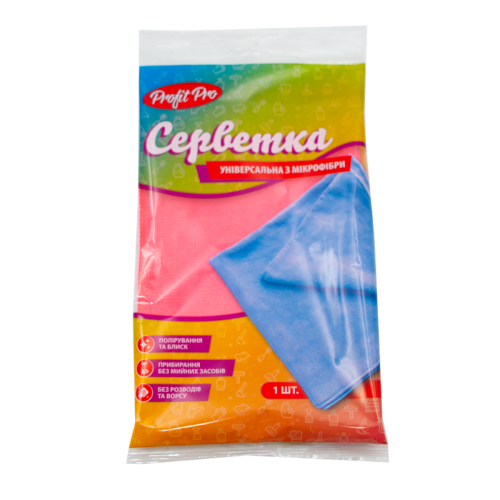 Мікрофібра універсальна 30*30 1шт/пак