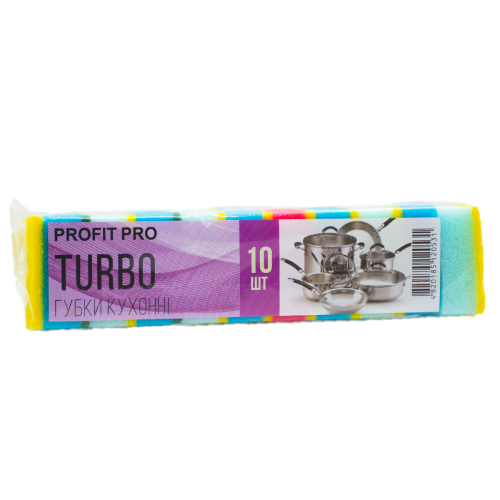 Губка кухонна для посуду Мала, 10 шт/пач