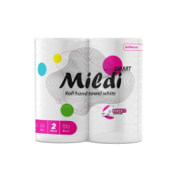 Рушники паперові в рулоні, 2шар., 2рул, білі целюлозні