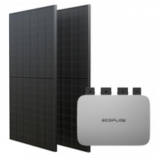 Комплект EcoFlow PowerStream - мікроінвертор 600W та сонячні панелі 2х400