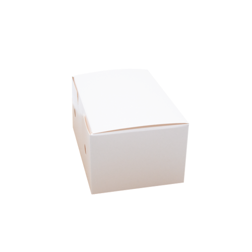 Коробка паперова для кондитерських виробів біла 130*85*60