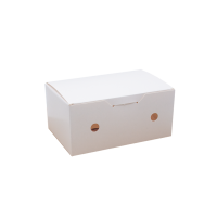 Коробка паперова для кондитерських виробів біла 130*85*60