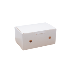 Коробка паперова для кондитерських виробів біла 130*85*60