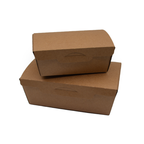 Коробка паперова з кришкою для Суші 165*105*58 крафт/крафт (25/200)