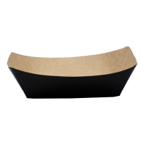 Тарелка-лодочка крафт/черный 106*72*42 Тарелка-лодочка крафт/черный 106*72*42