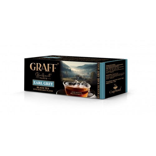 Черный чай с бергамотом "Earl Grey / Эрл Грей" ТМ Graff в пакетиках 40г (20*2г)