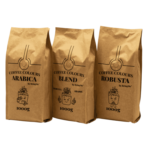 Насолоджуйтесь ароматною Кавою в зернах 1кг - Coffee Colours Robusta